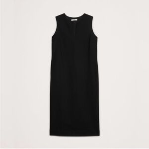 New everywhere ponte midi  Black Sleeveless Dress banana republic